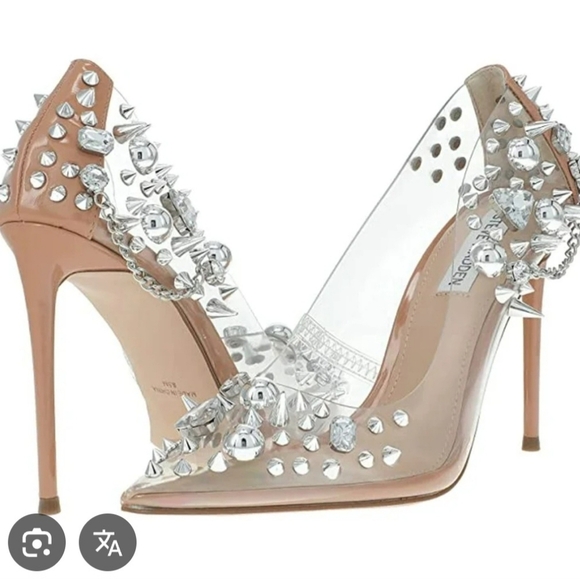 Steve Madden Shoes - Steven Madden Women's Studded Clear Heels Size 7.5.